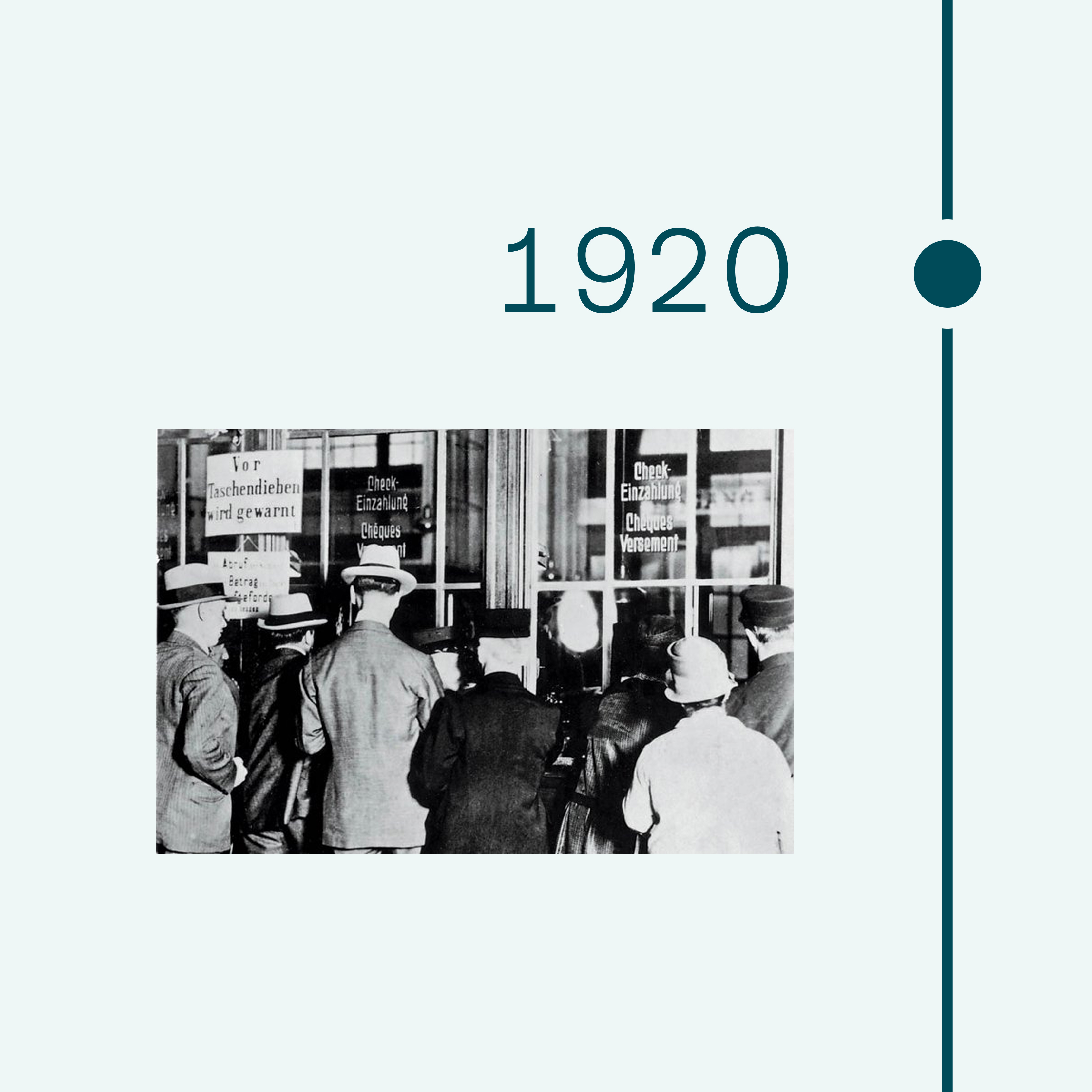 1920. Picture of a crowd in front of a shop