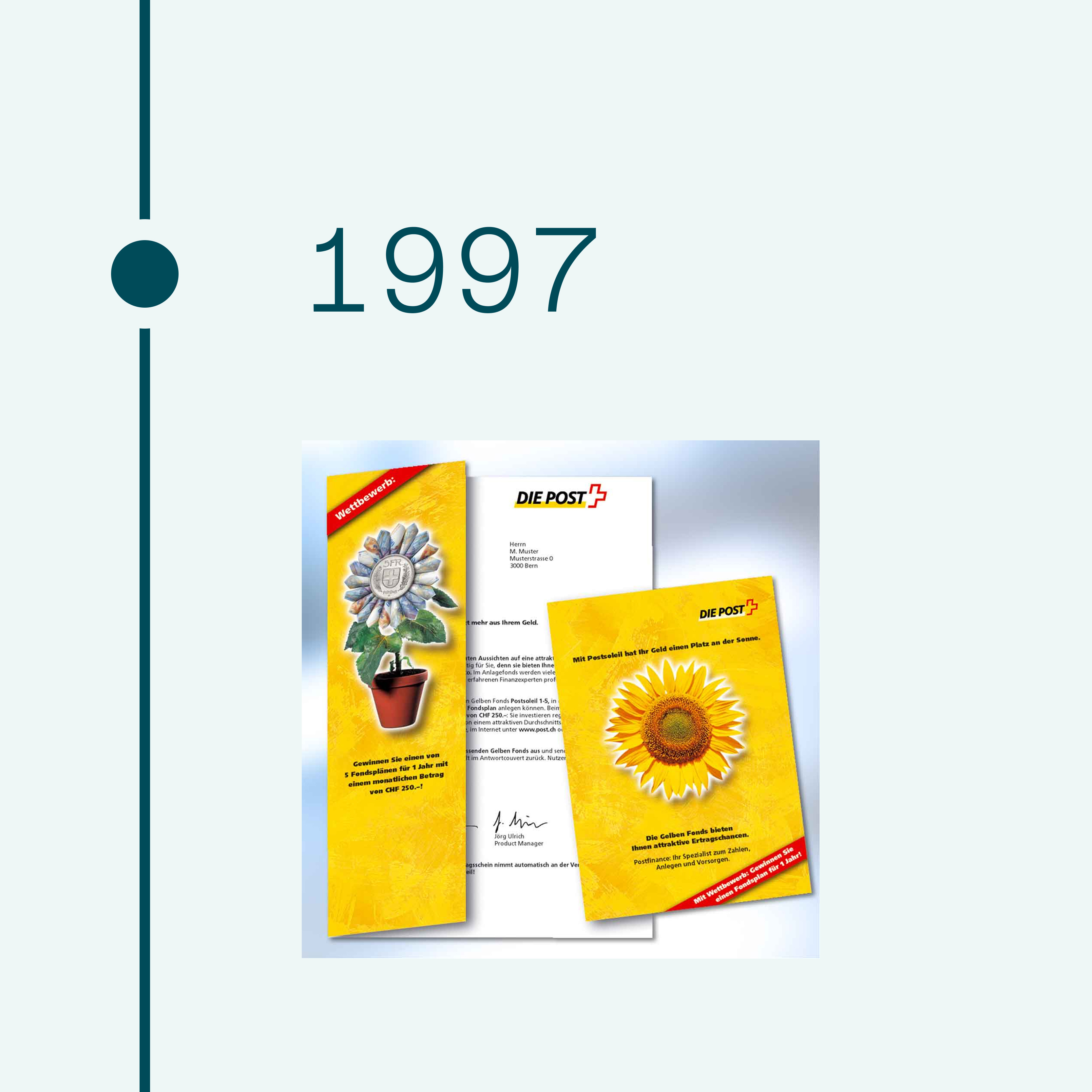 1997. Illustration of brochure on “Postsoleil”